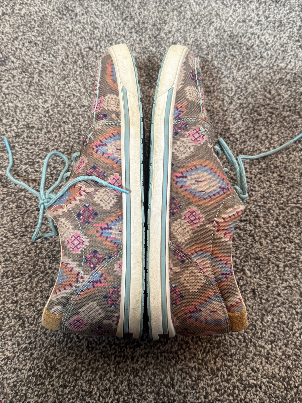 Twisted X Hooey Womens 9.5 Aztec Southwest Canvas Loper Shoes - Picture 5 of 8